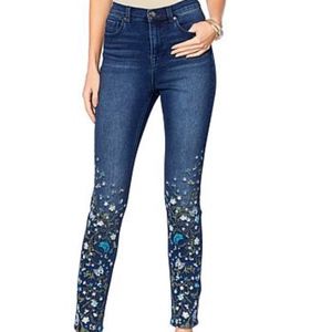 Embroidered Stretch Jeans
